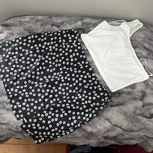 NWOT top and skirt set